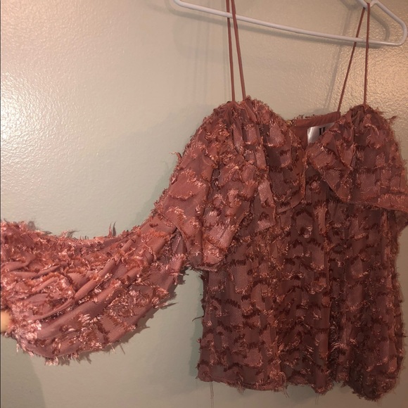 Forever Unique - textured dusty pink top - Picture 6 of 7